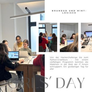 Collage an Bildern für den Girlsday bei Brandad
